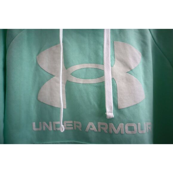 Under Armour 1362915-335 Women's Sz 1X Aqua Foam/Green Rival Fleece Logo Hoodie - Picture 6 of 9